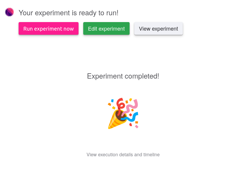 A screenshot of the Reliably assistant completing the execution